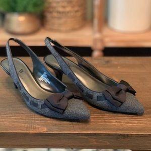 ✨Cute grey kitten heel shoes